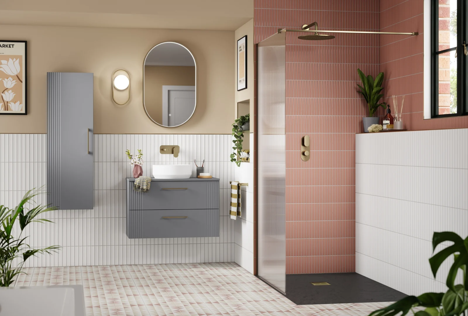 Nuie Lunar bathroom furniture setting