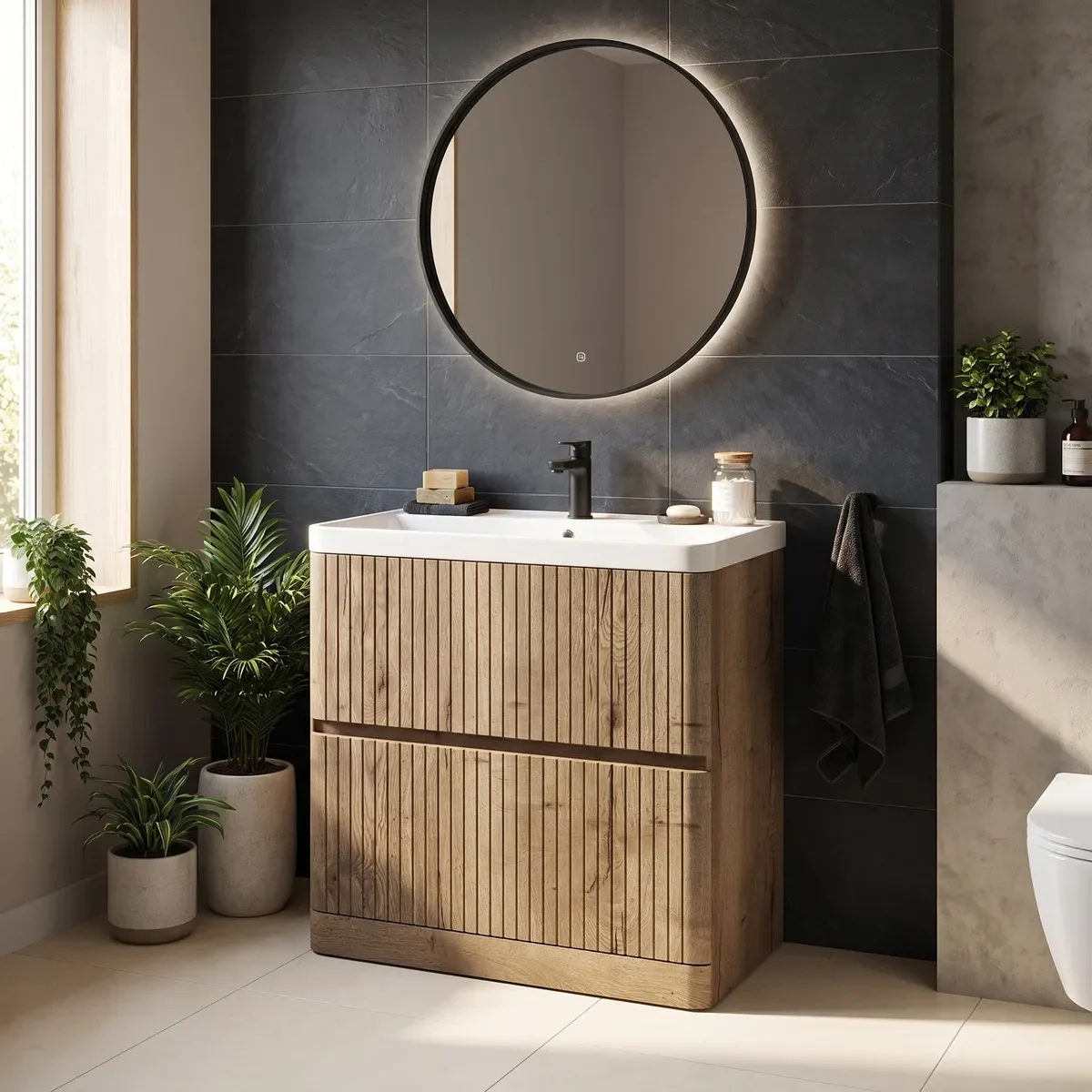 Nuie Lux contemporary vanity setting
