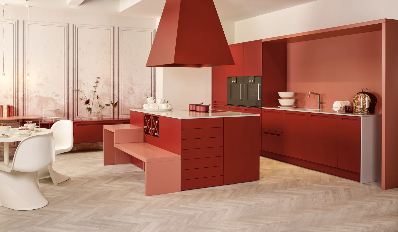 Terracotta & light oak collection finish